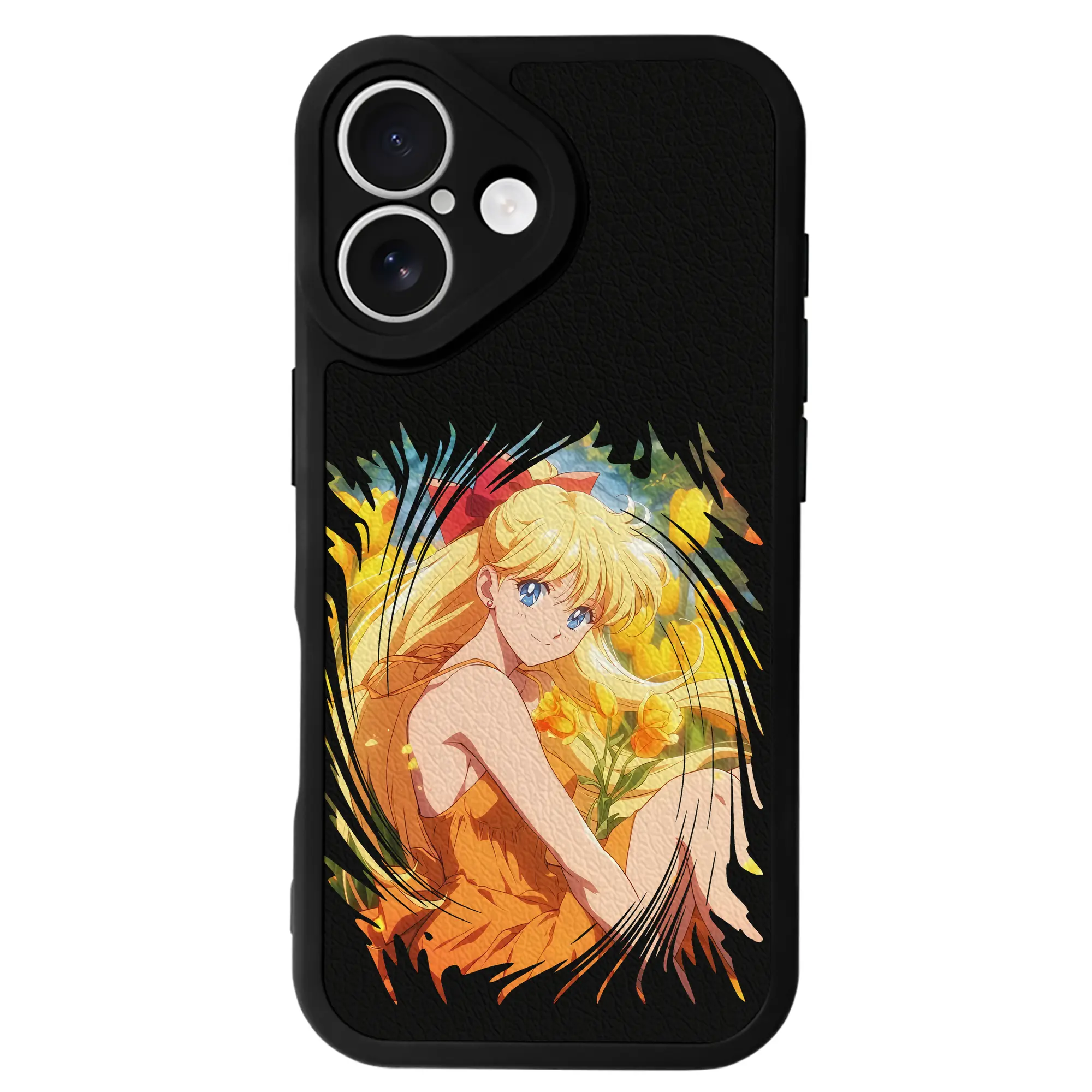 美少女戦士セーラームーン グッズ 愛野 美奈子 - IPhone 16シリーズ対応 ・ シリコンスマホケース ・ レザー調 ・ 高精度フィット ・ 耐衝撃 ・ ワイヤレス充電対応 ・ 精密カット